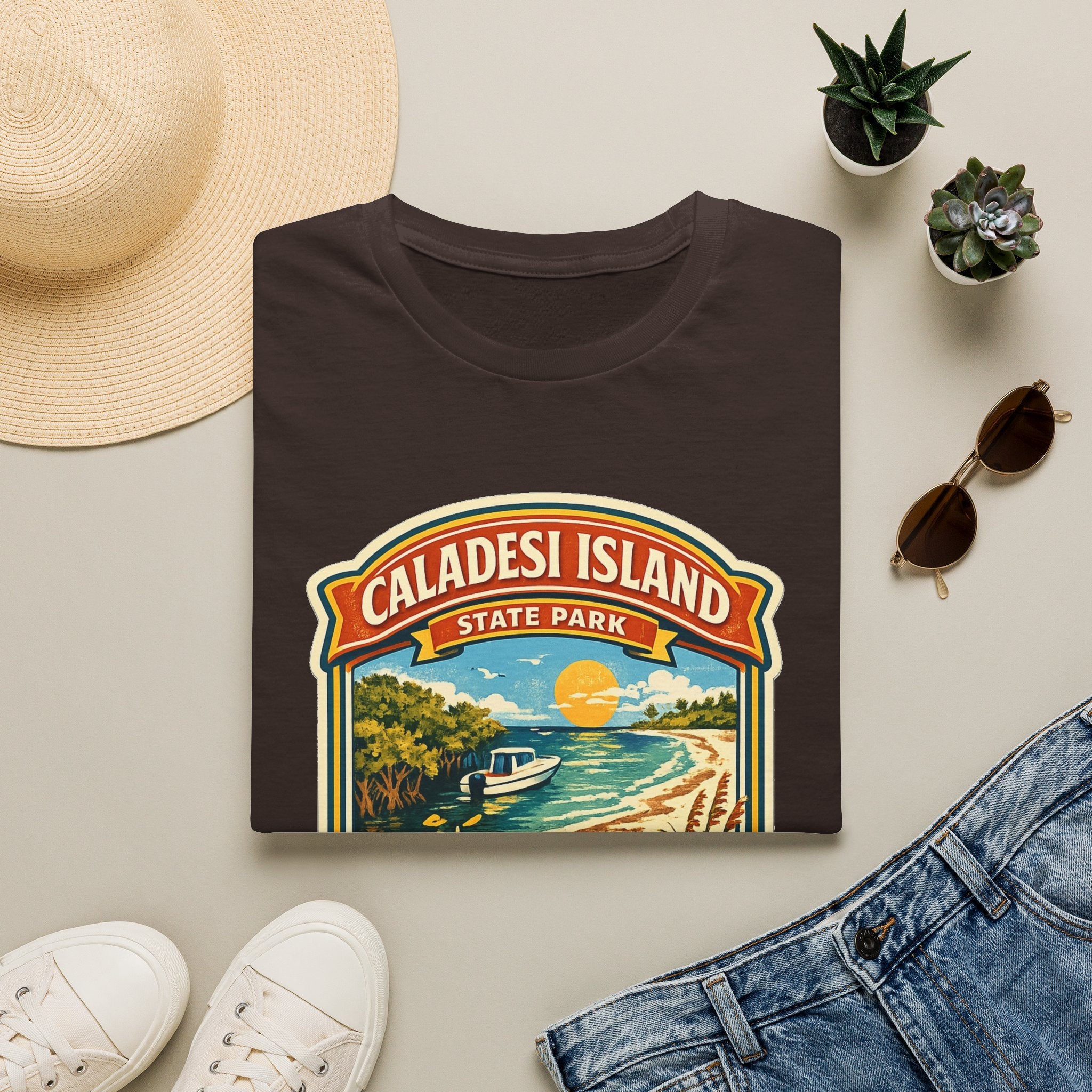 Caladesi Island- Retro Tee