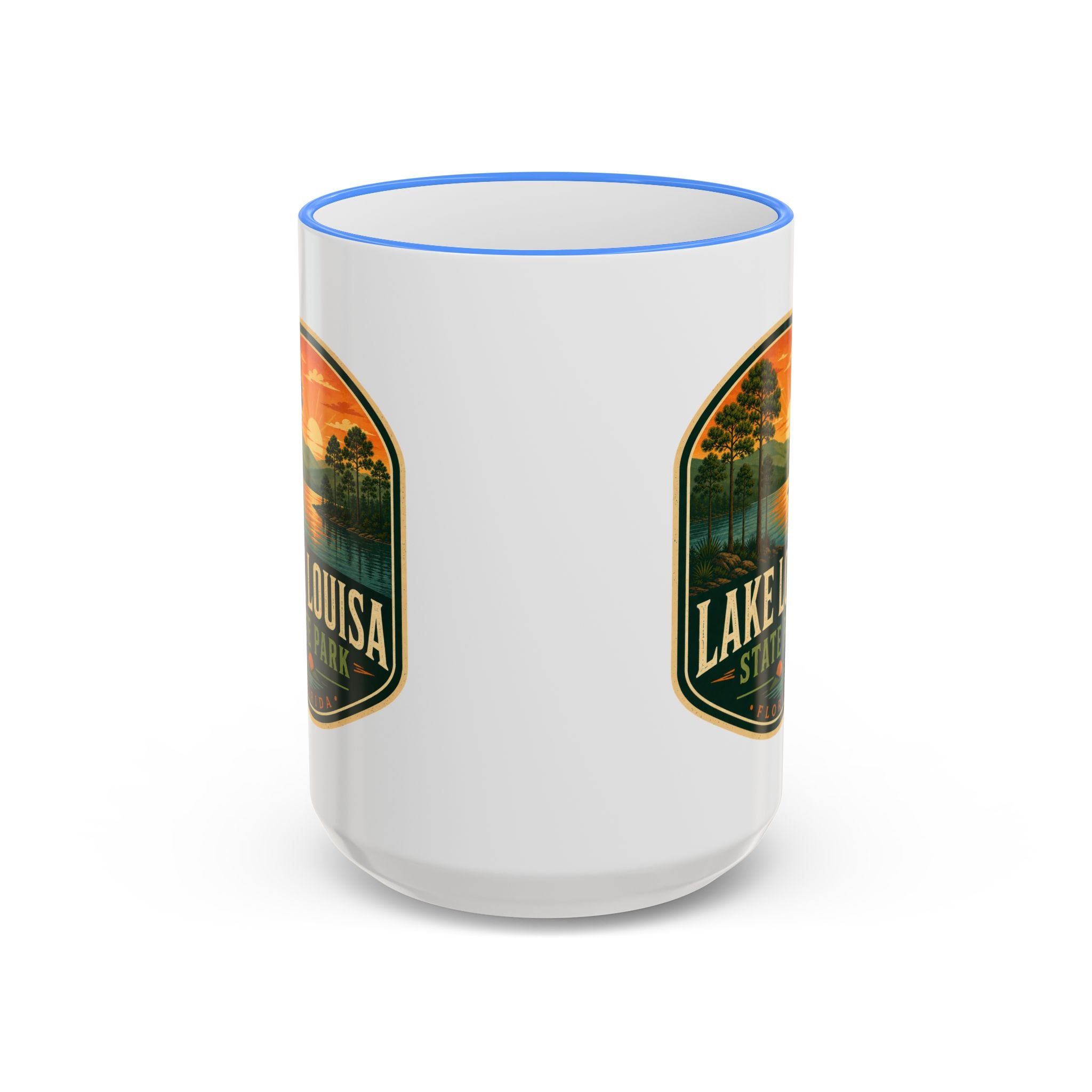Lake Louisa Sunset Mug — Accent Rim & Handle 11oz/15oz