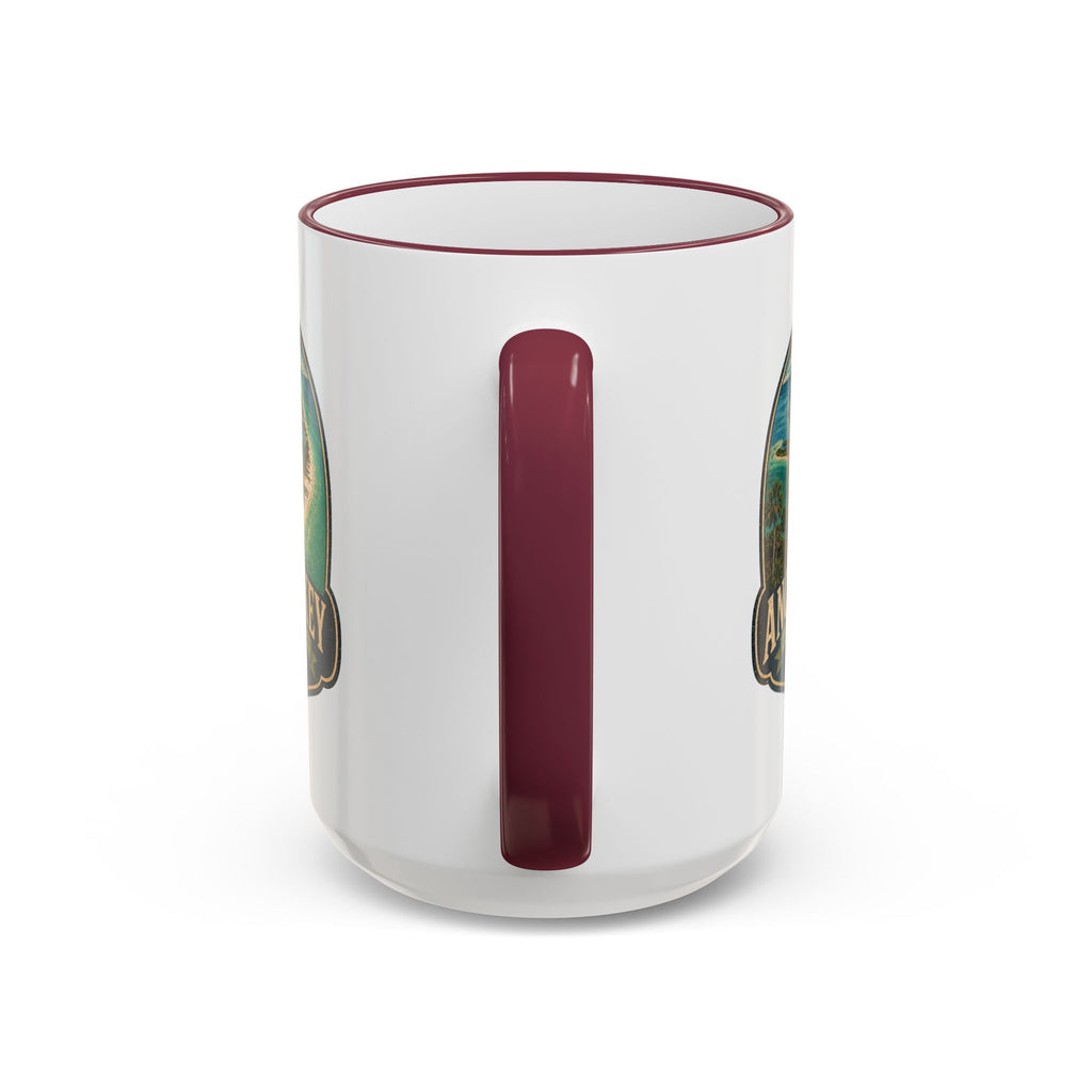 Anclote Key Vintage Mug — Accent Rim & Handle 11oz/15oz