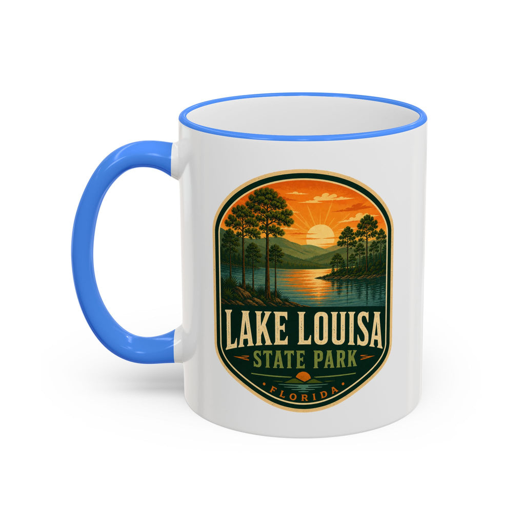 Lake Louisa Sunset Mug — Accent Rim & Handle 11oz/15oz