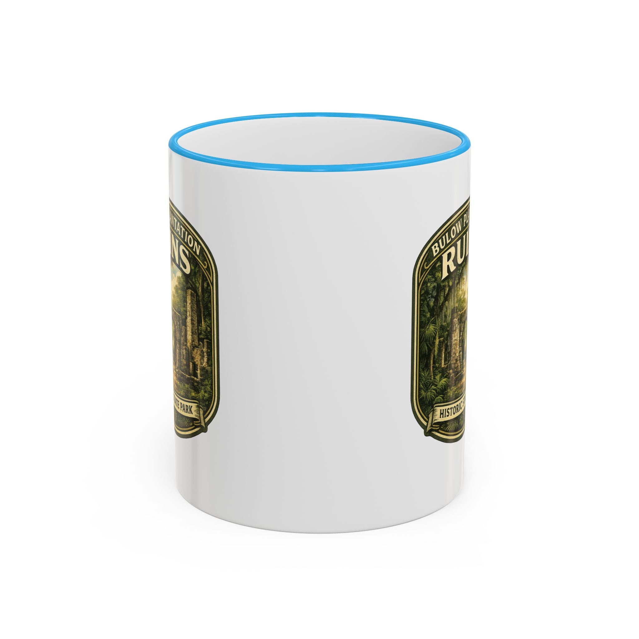 Bulow Ruins Vintage Mug — Accent Rim & Handle 11oz/15oz