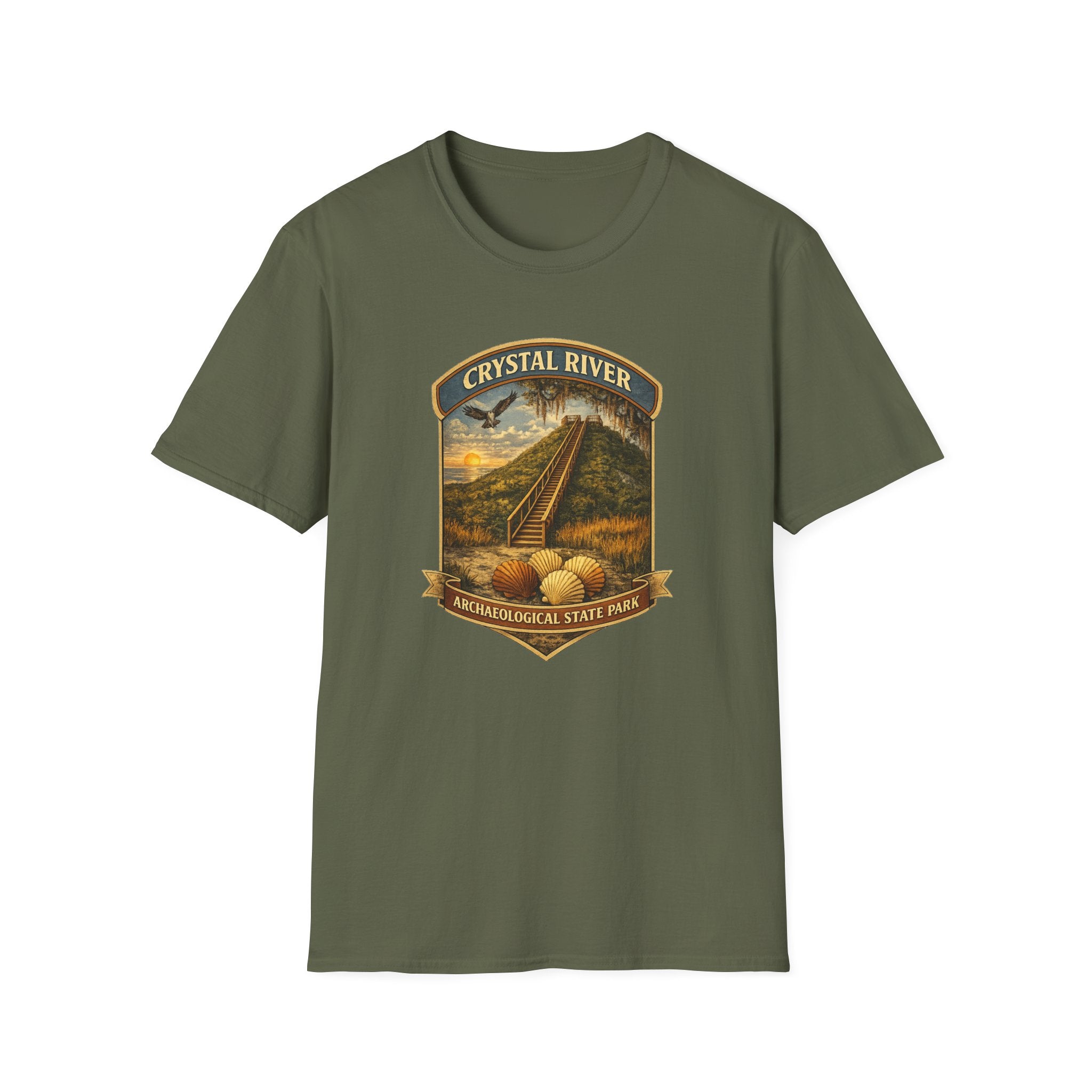 Crystal River Archaeological- Retro Tee