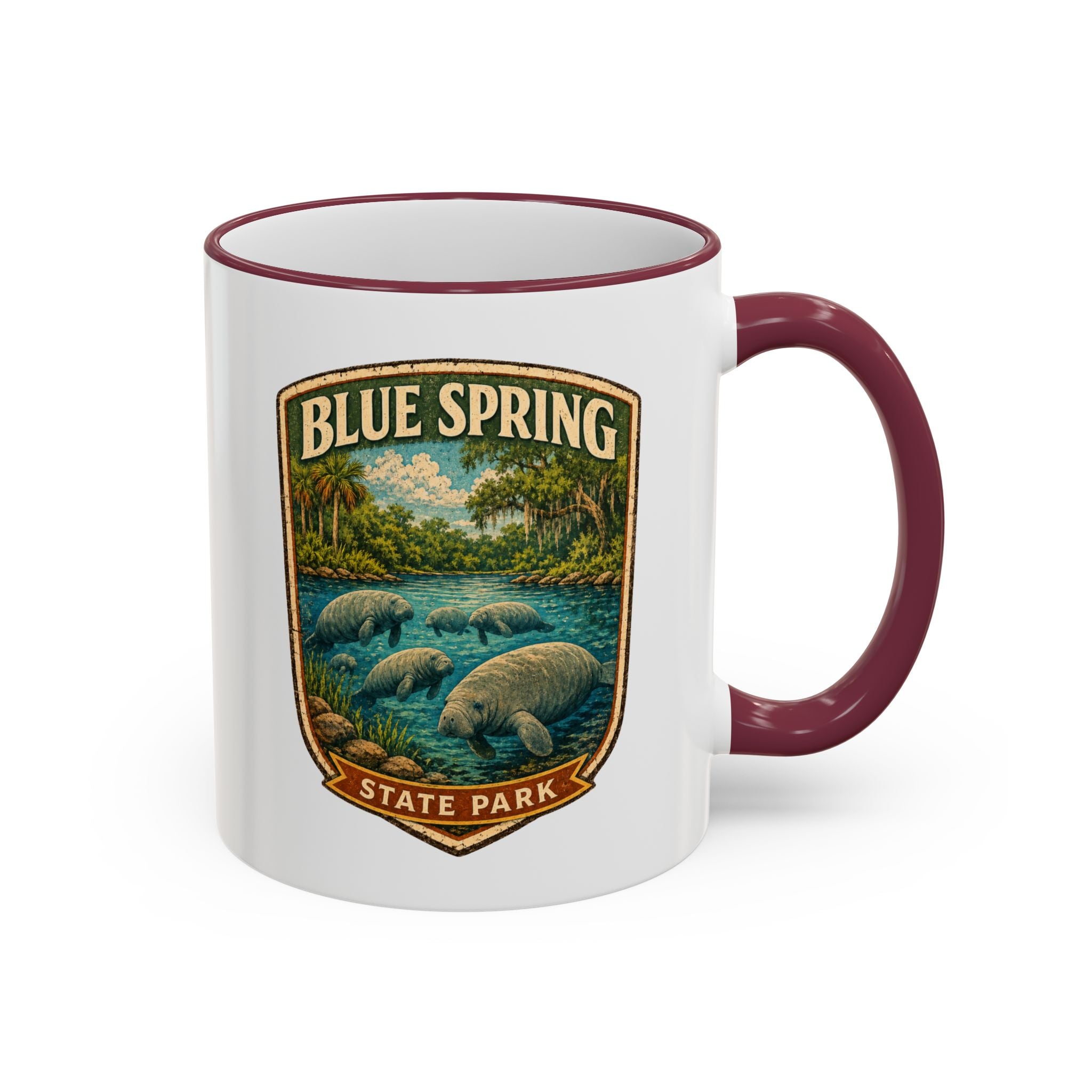 Blue Spring Accent Rim & Handle 11oz/15oz