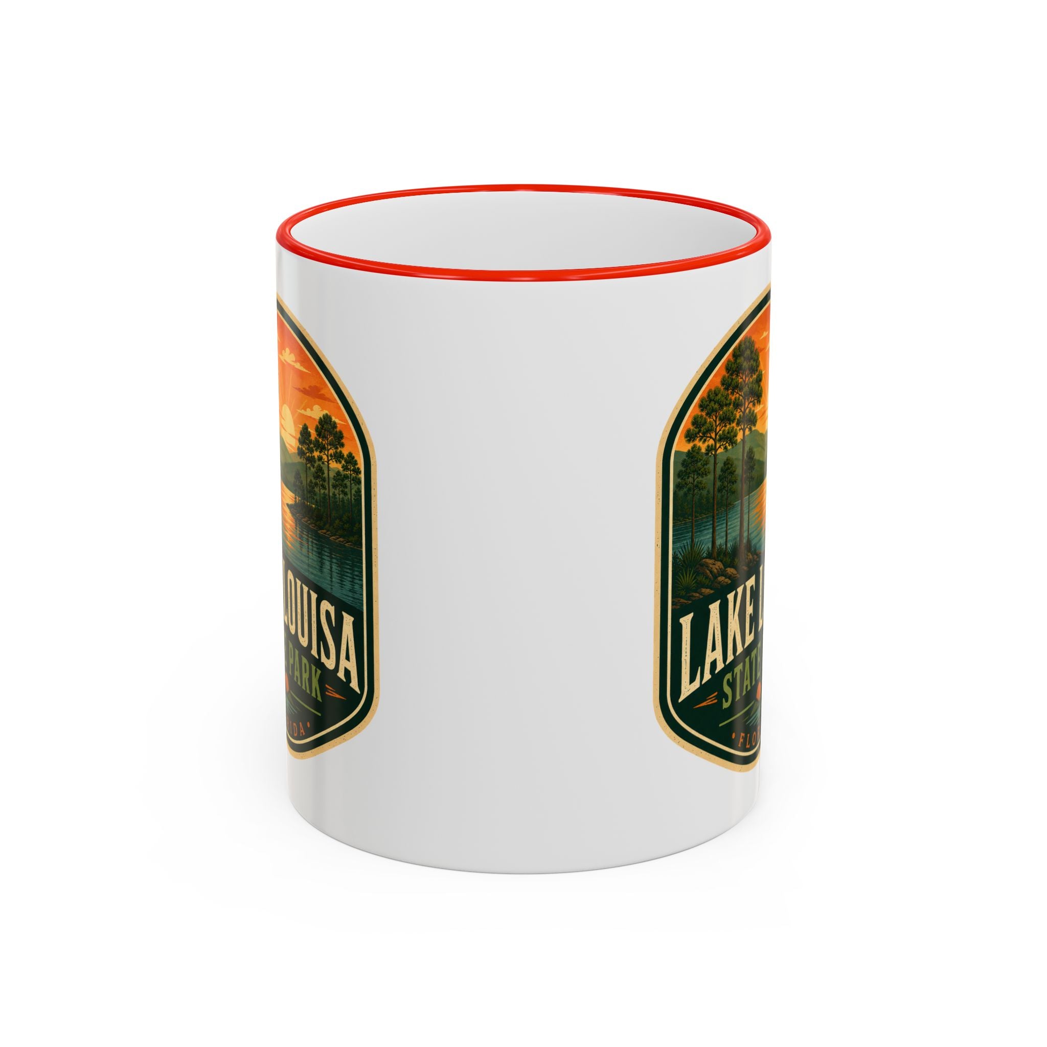 Lake Louisa Sunset Mug — Accent Rim & Handle 11oz/15oz