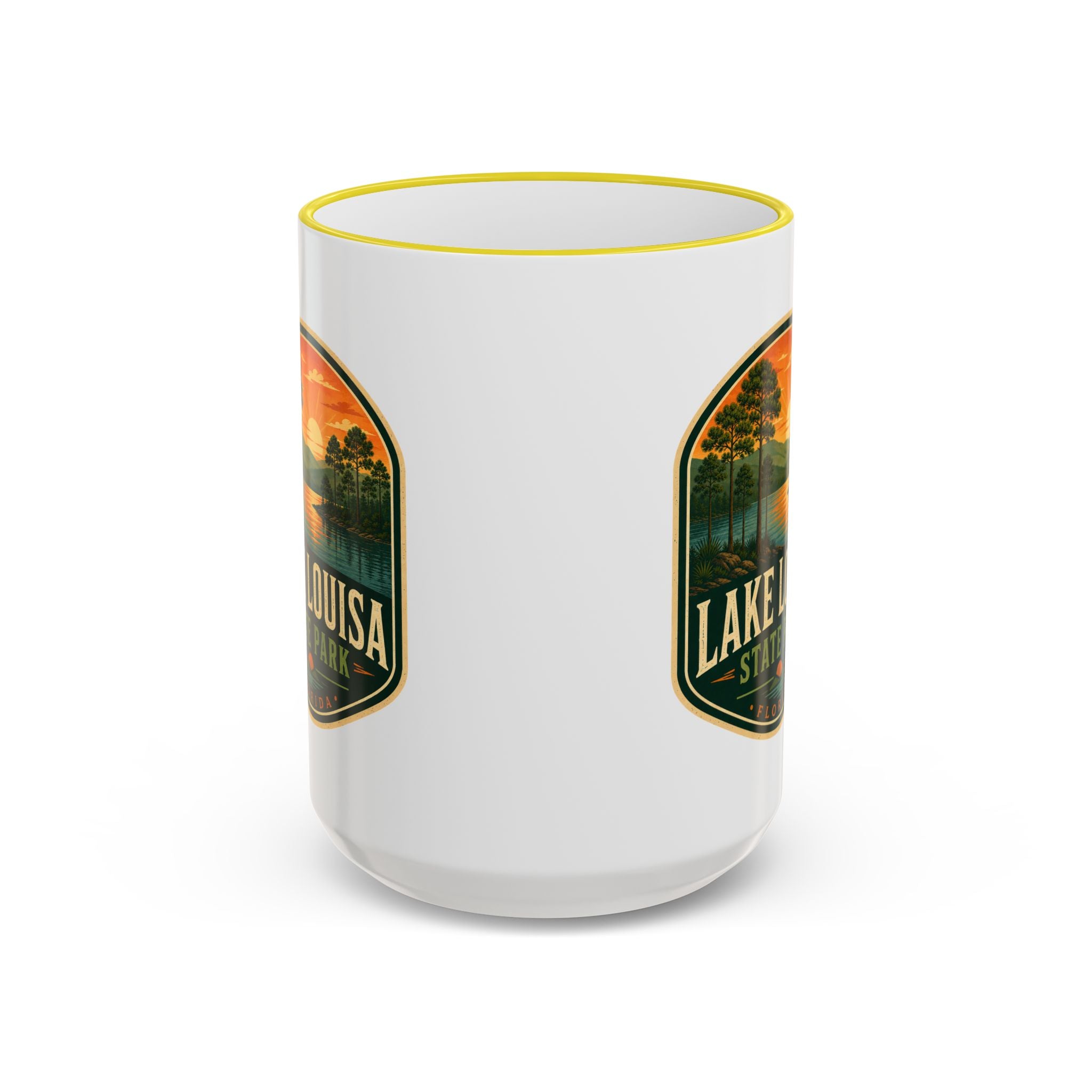 Lake Louisa Sunset Mug — Accent Rim & Handle 11oz/15oz