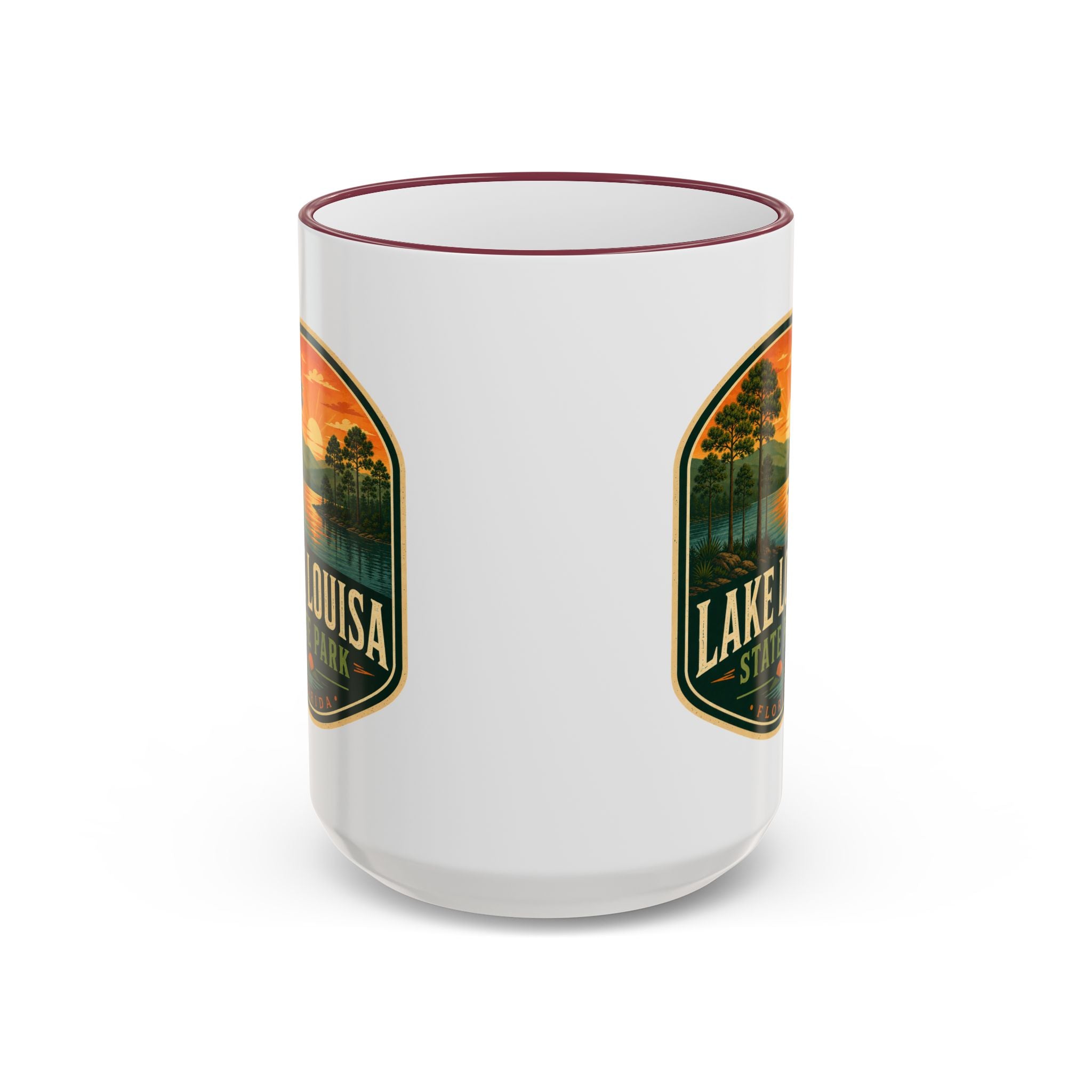 Lake Louisa Sunset Mug — Accent Rim & Handle 11oz/15oz