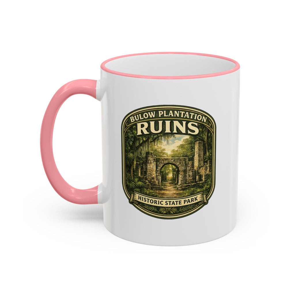Bulow Ruins Vintage Mug — Accent Rim & Handle 11oz/15oz
