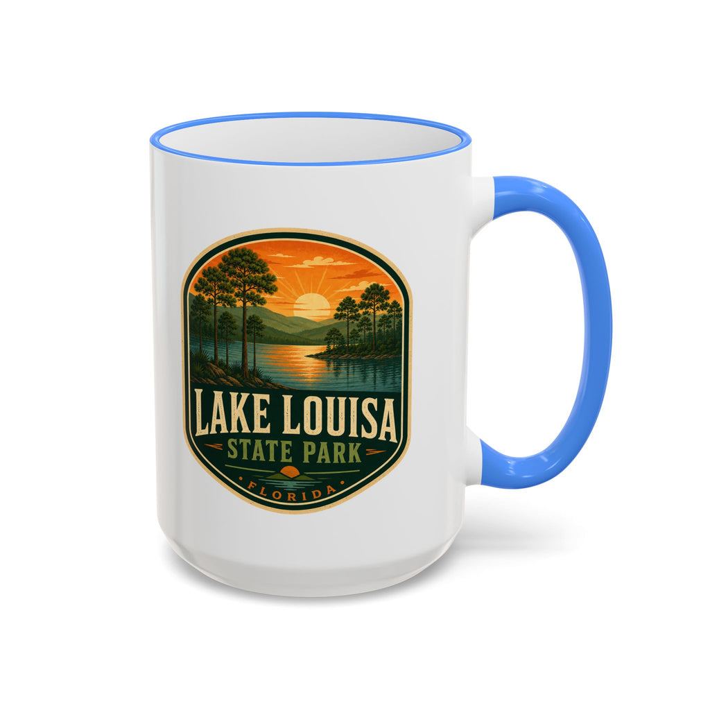 Lake Louisa Sunset Mug — Accent Rim & Handle 11oz/15oz