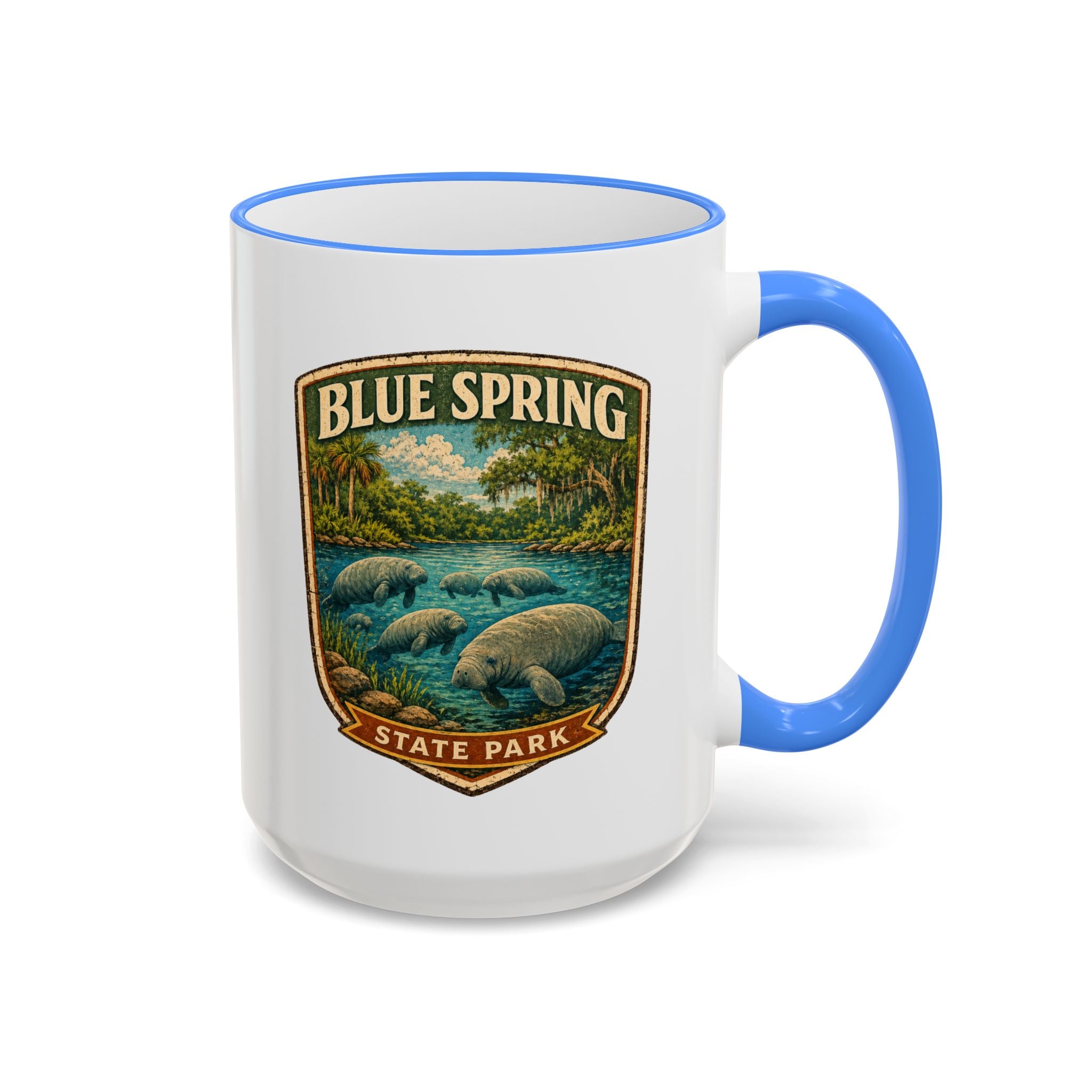 Blue Spring Accent Rim & Handle 11oz/15oz