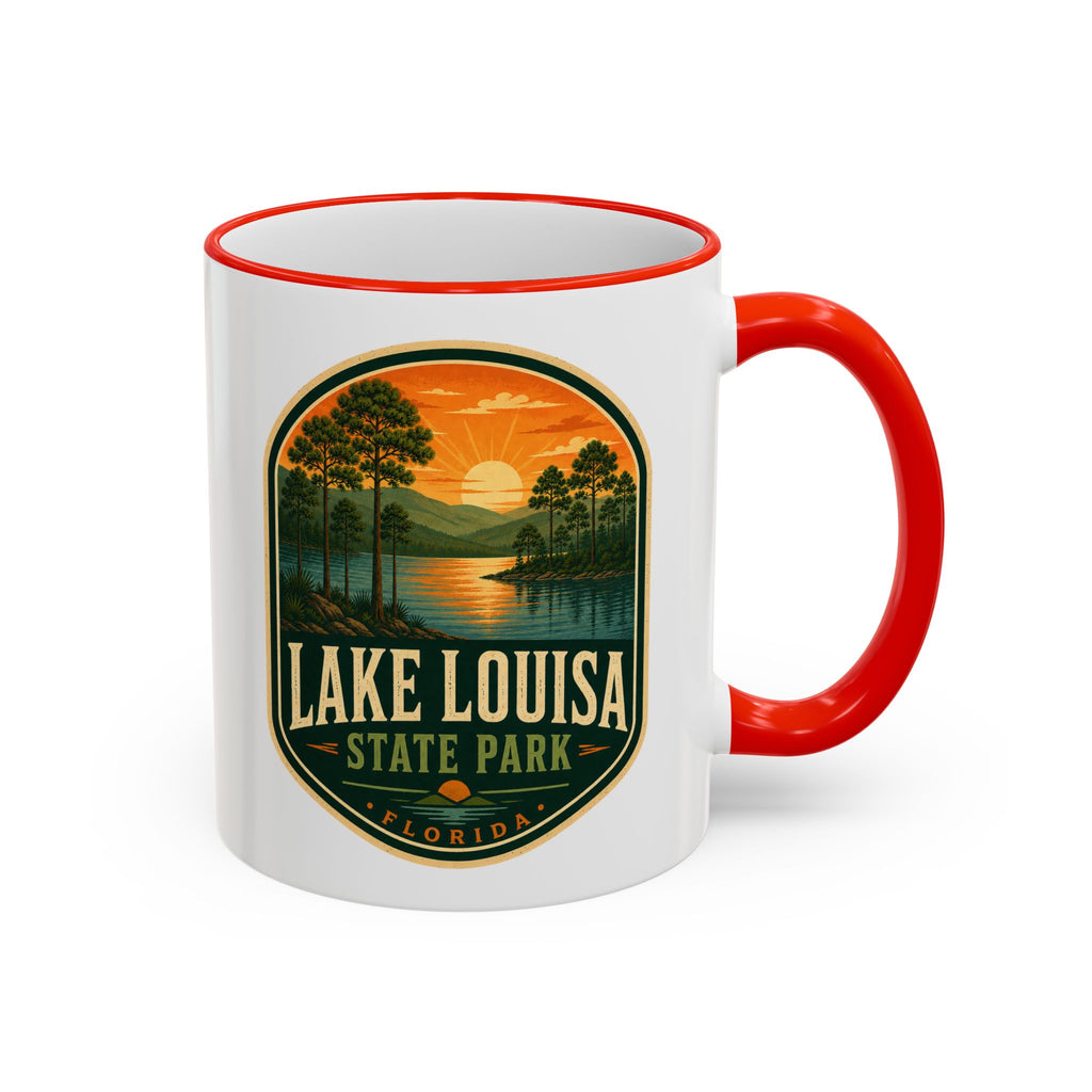 Lake Louisa Sunset Mug — Accent Rim & Handle 11oz/15oz