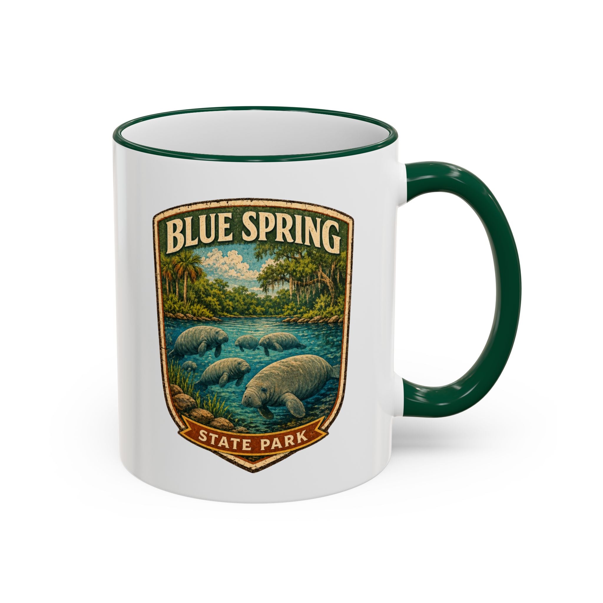 Blue Spring Accent Rim & Handle 11oz/15oz