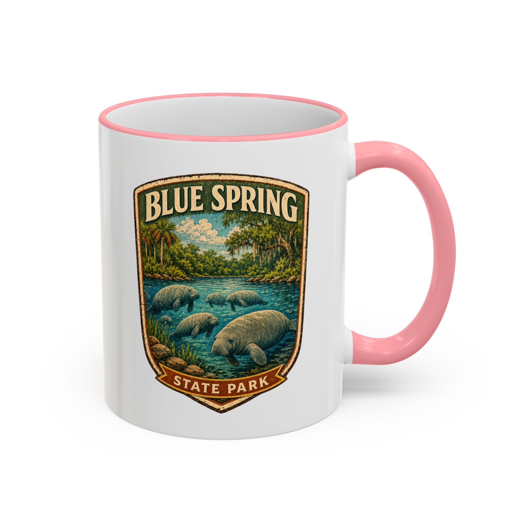 Blue Spring Accent Rim & Handle 11oz/15oz