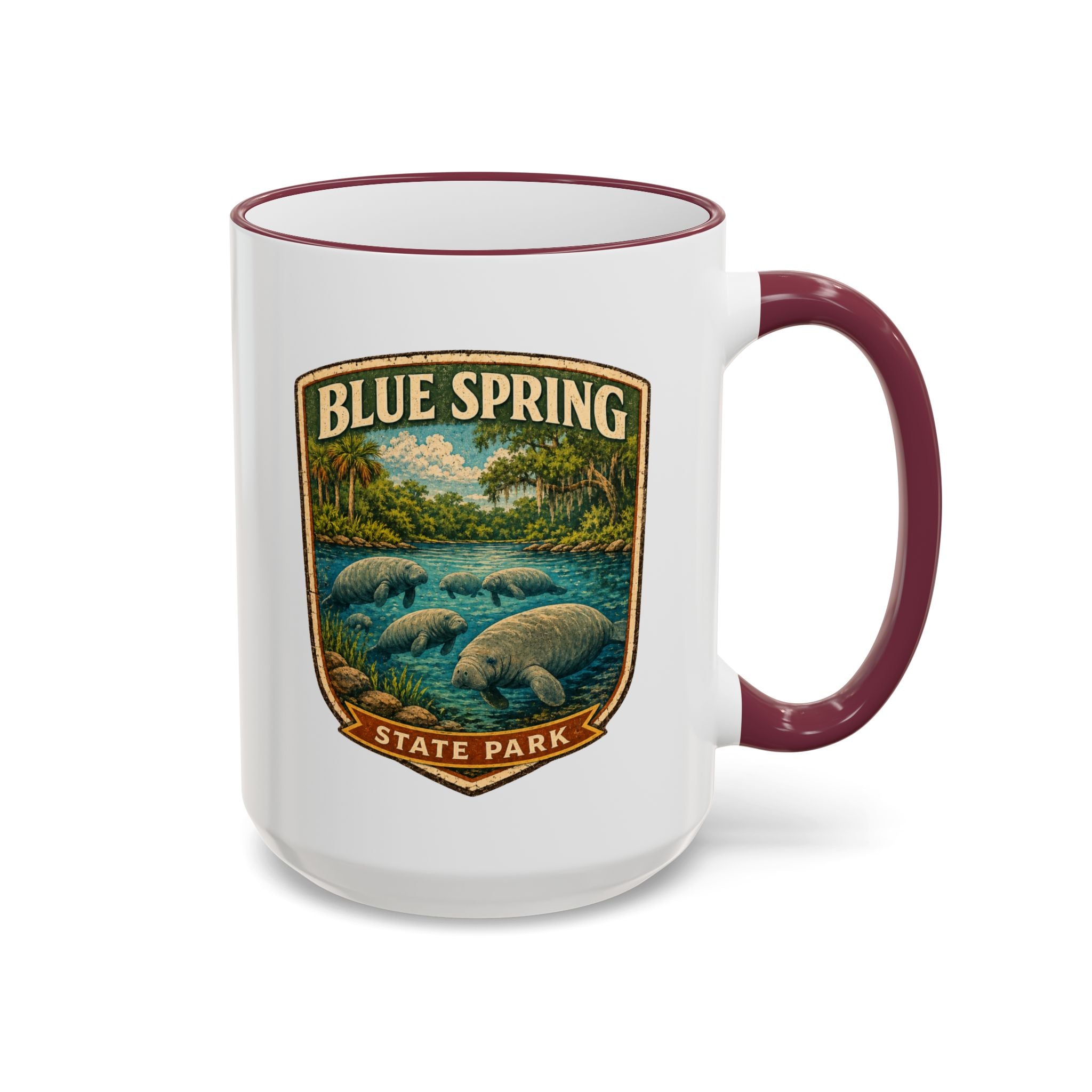 Blue Spring Accent Rim & Handle 11oz/15oz