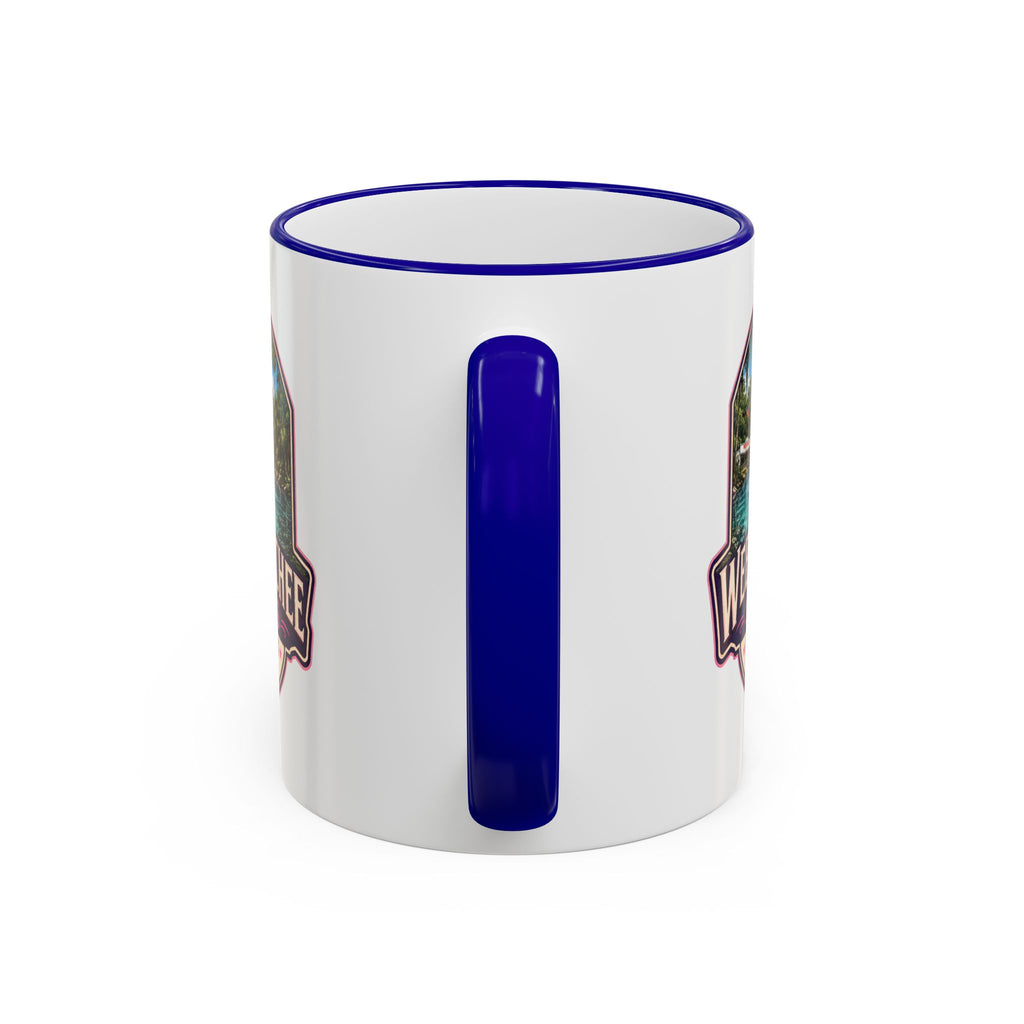 Weeki Wachee Vintage Mug Pink — Accent Rim & Handle 11oz/15oz