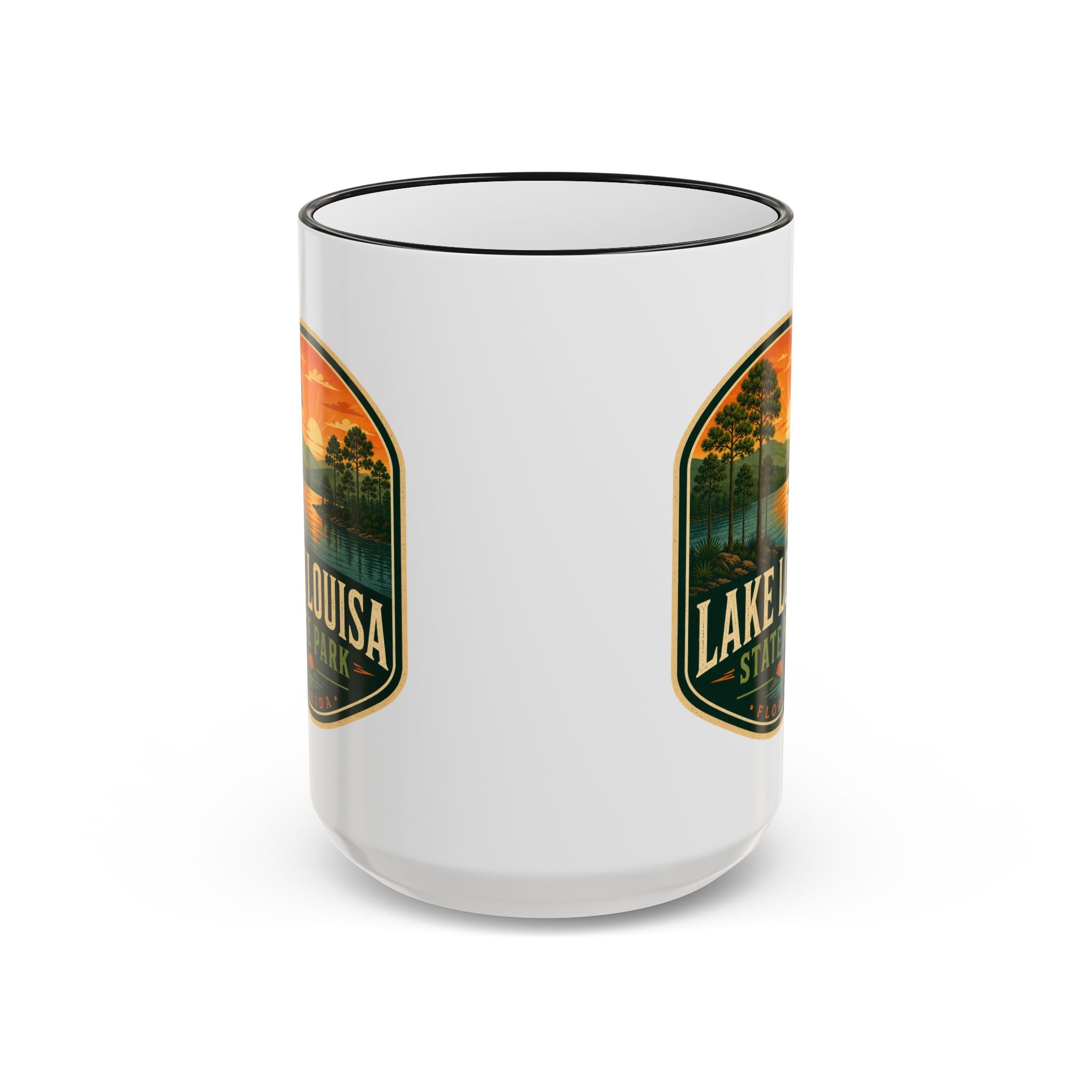 Lake Louisa Sunset Mug — Accent Rim & Handle 11oz/15oz