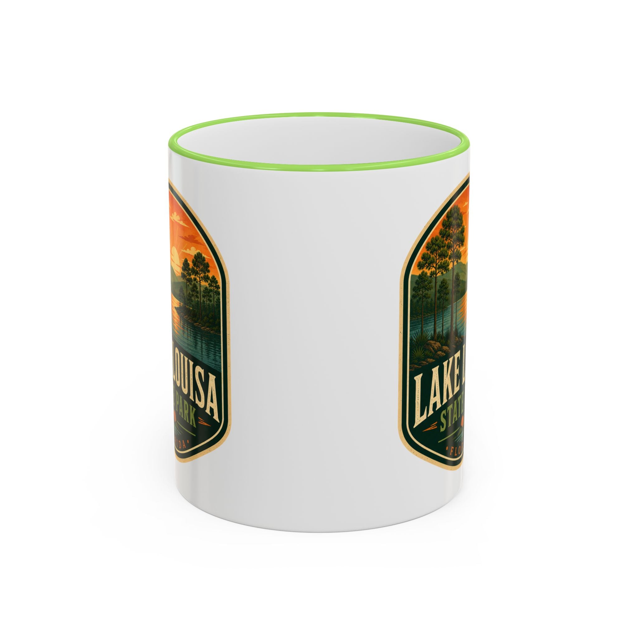Lake Louisa Sunset Mug — Accent Rim & Handle 11oz/15oz