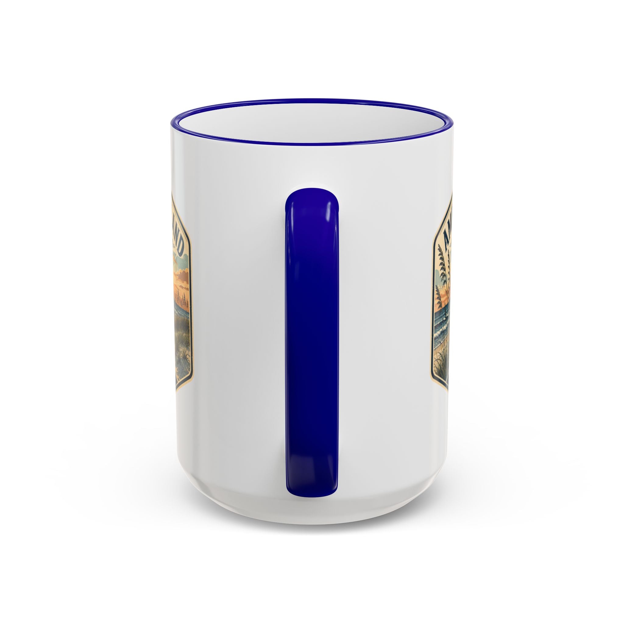Amelia Island Vintage Mug — Accent Rim & Handle 11oz/15oz
