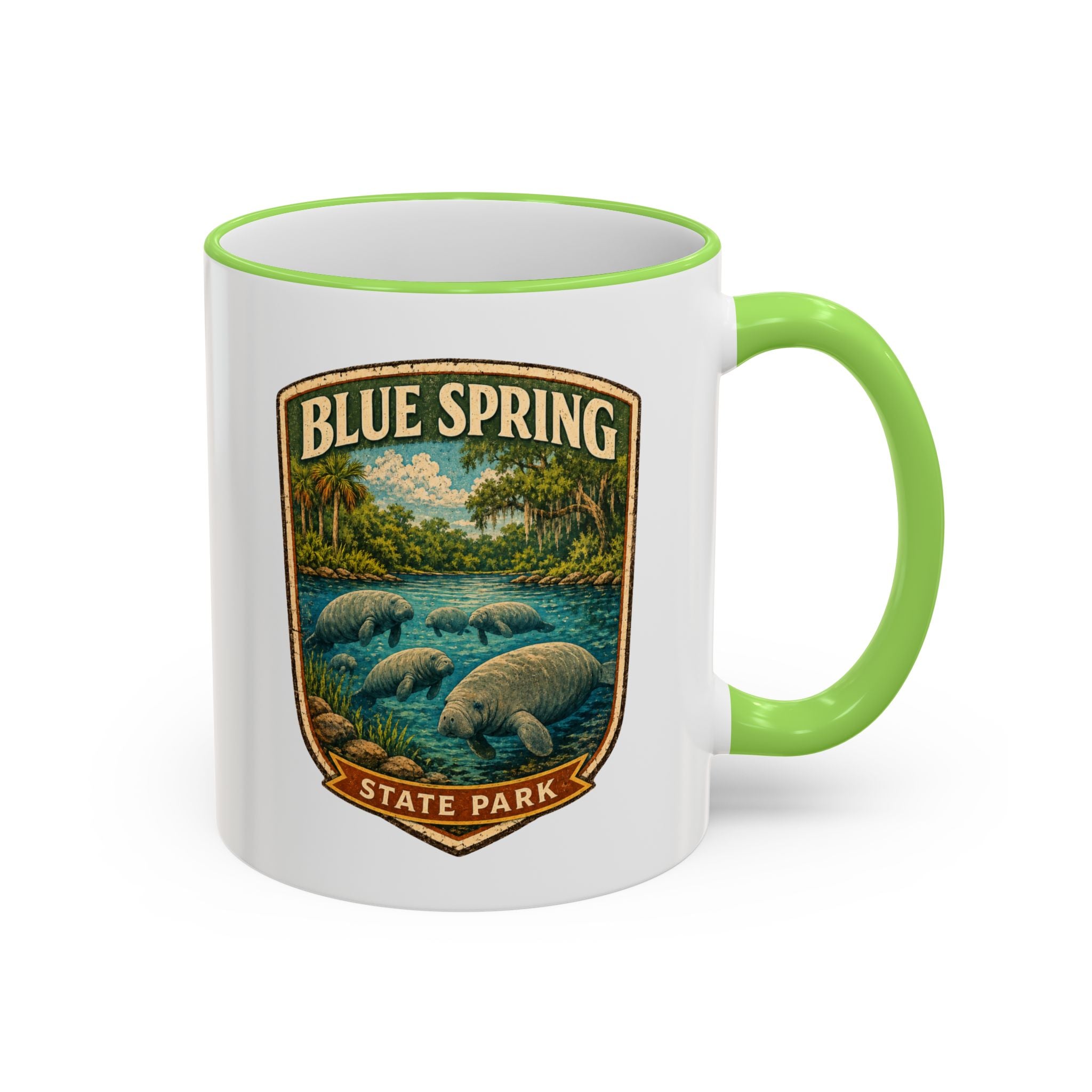 Blue Spring Accent Rim & Handle 11oz/15oz
