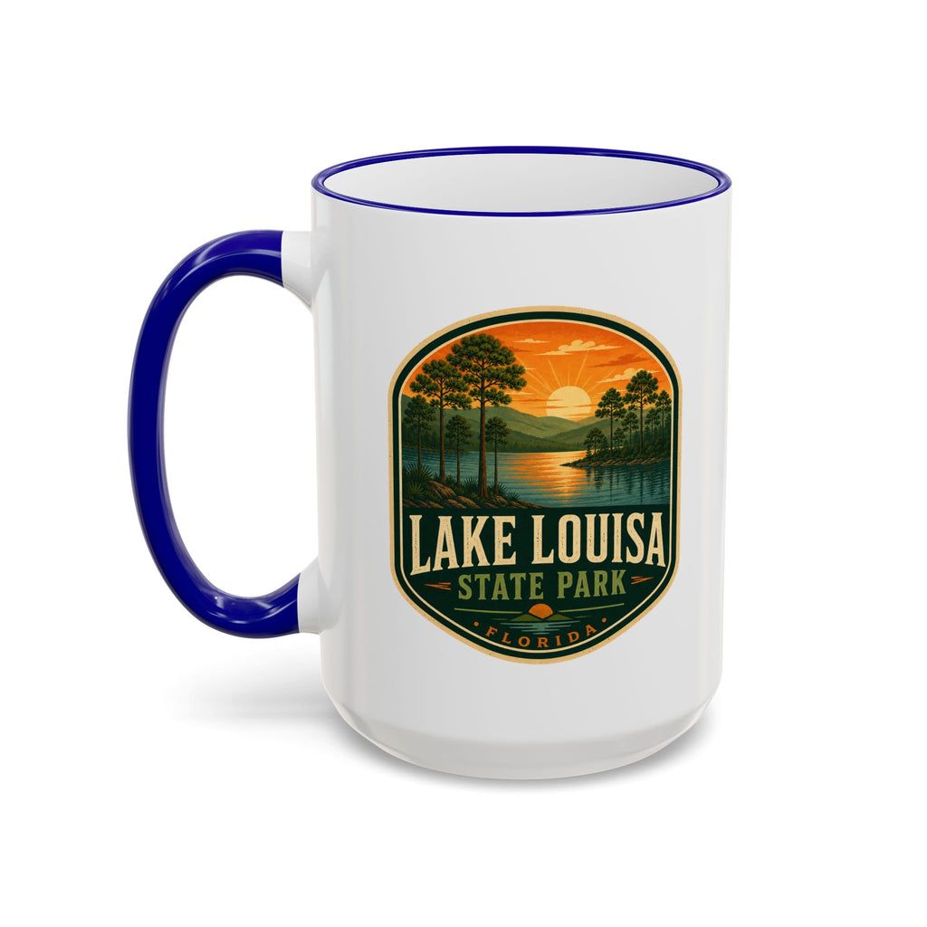 Lake Louisa Sunset Mug — Accent Rim & Handle 11oz/15oz