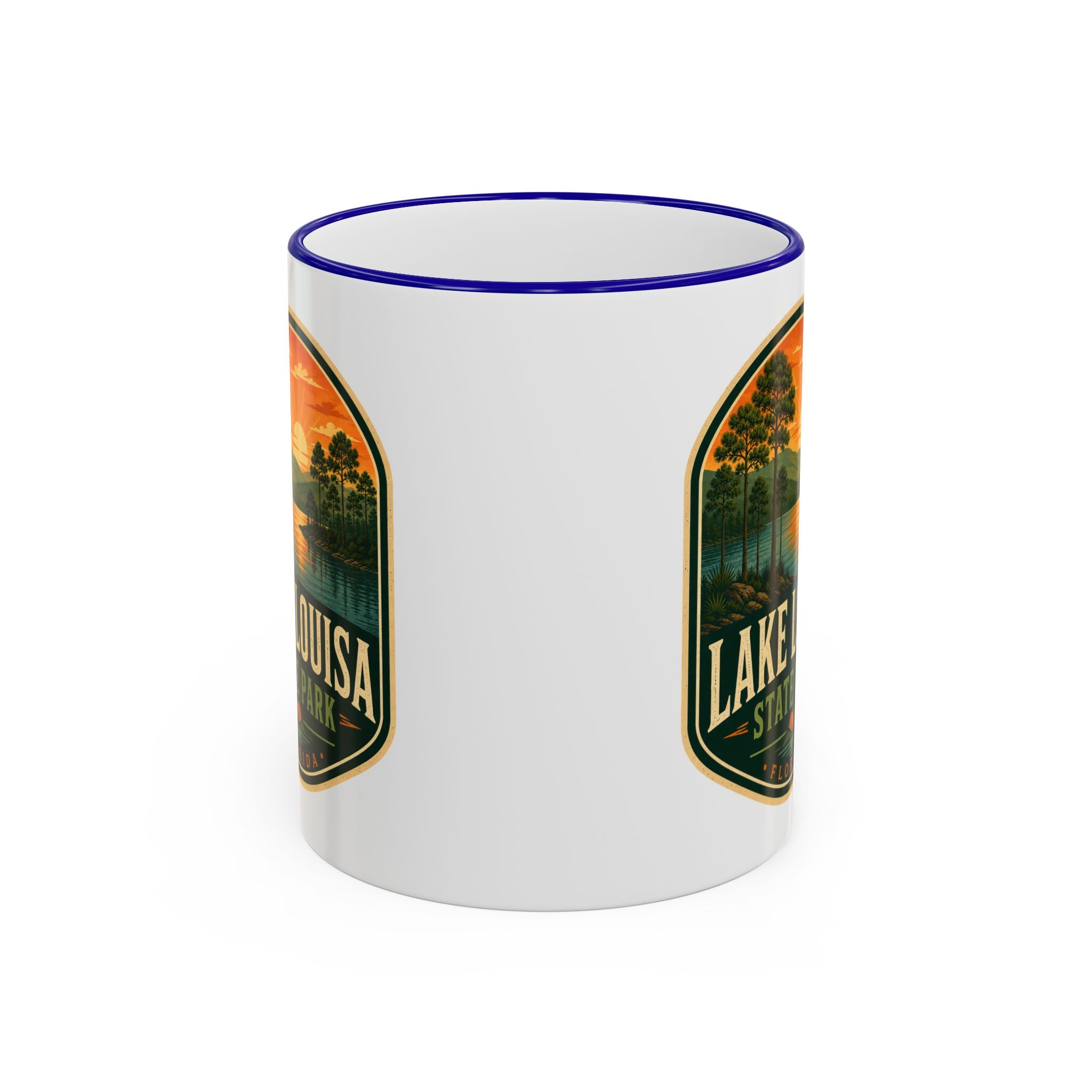 Lake Louisa Sunset Mug — Accent Rim & Handle 11oz/15oz