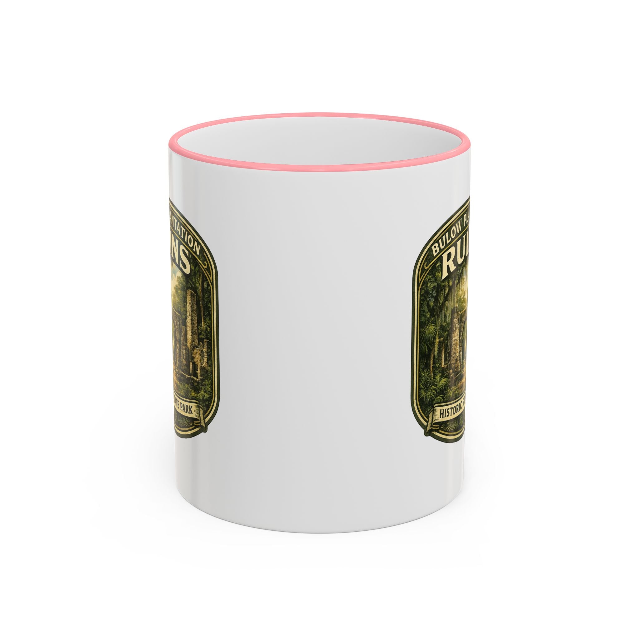 Bulow Ruins Vintage Mug — Accent Rim & Handle 11oz/15oz