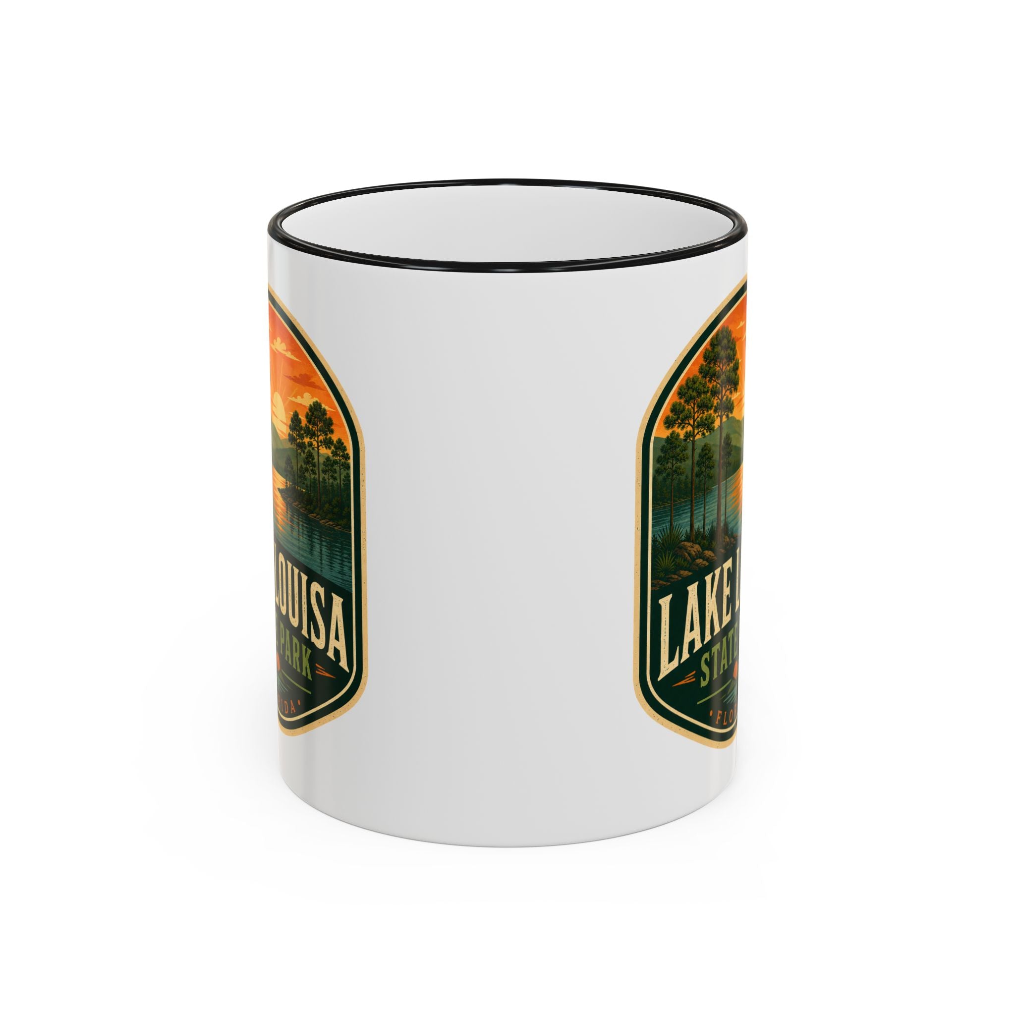 Lake Louisa Sunset Mug — Accent Rim & Handle 11oz/15oz