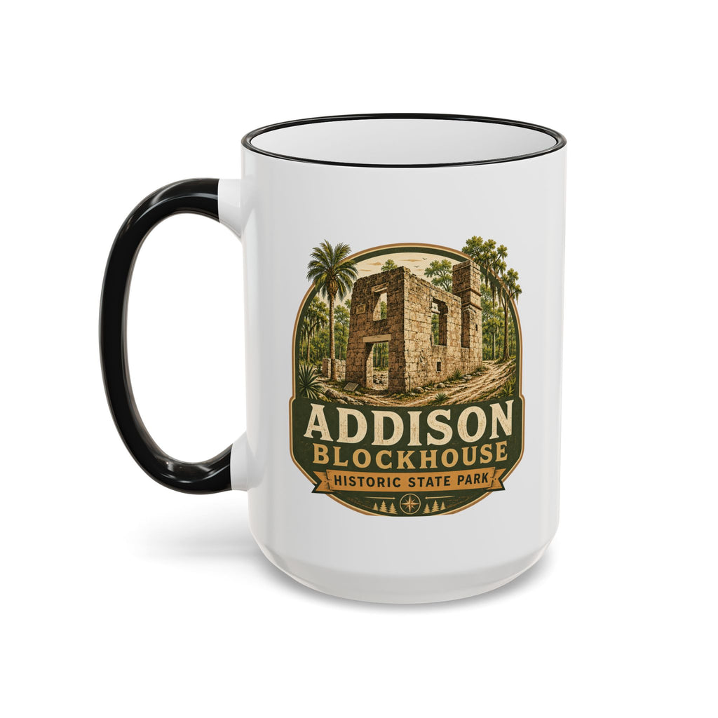 Addison Blockhouse Vintage Mug — Accent Rim & Handle 11oz/15oz