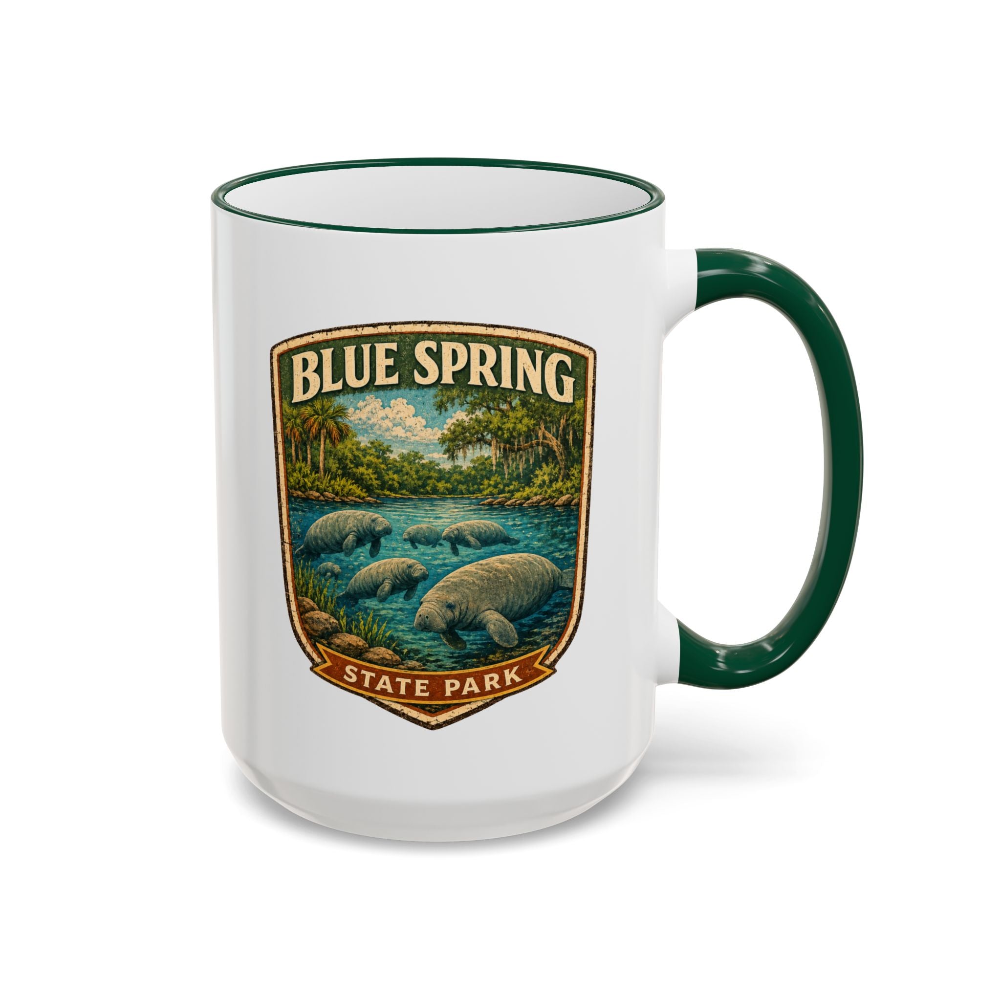 Blue Spring Accent Rim & Handle 11oz/15oz