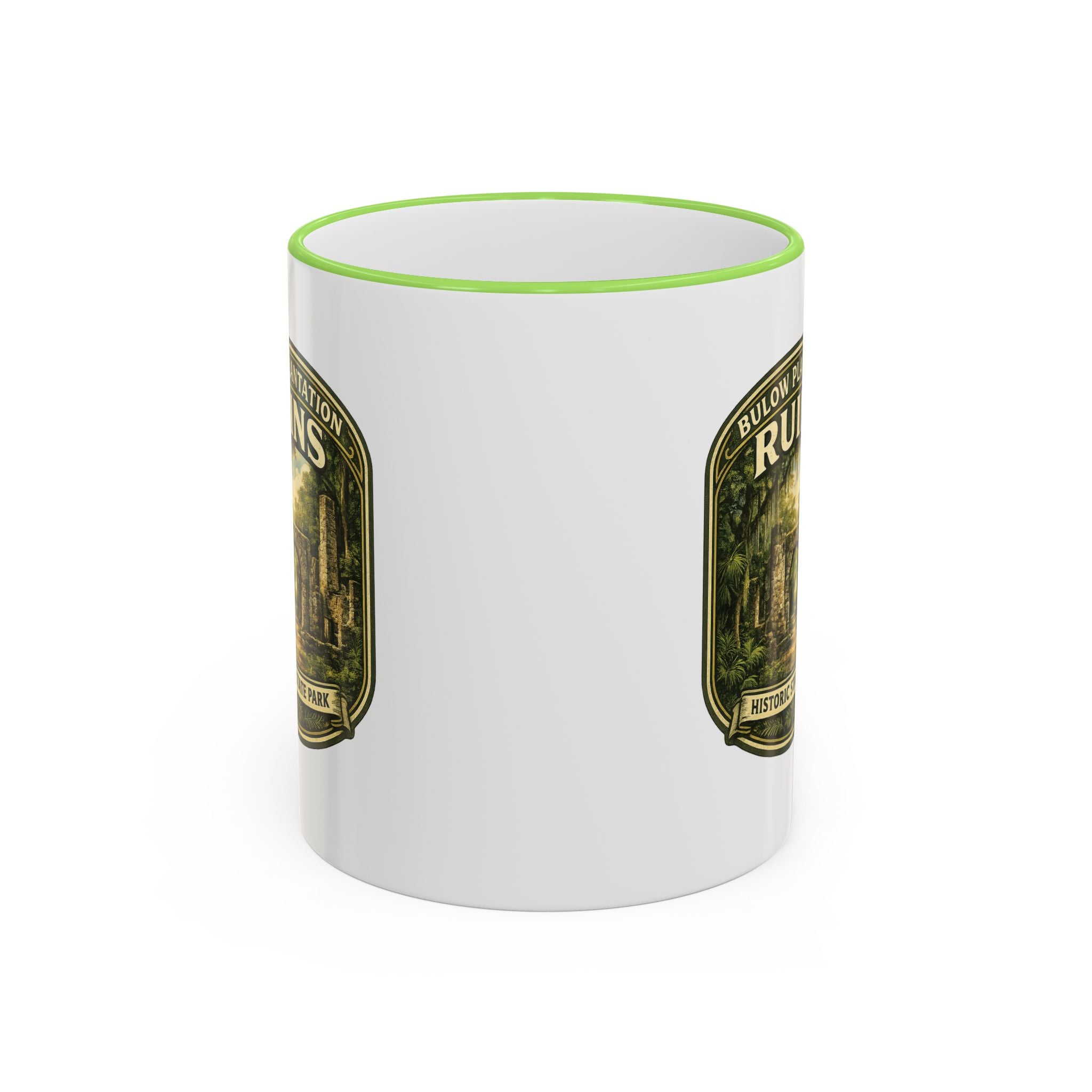 Bulow Ruins Vintage Mug — Accent Rim & Handle 11oz/15oz