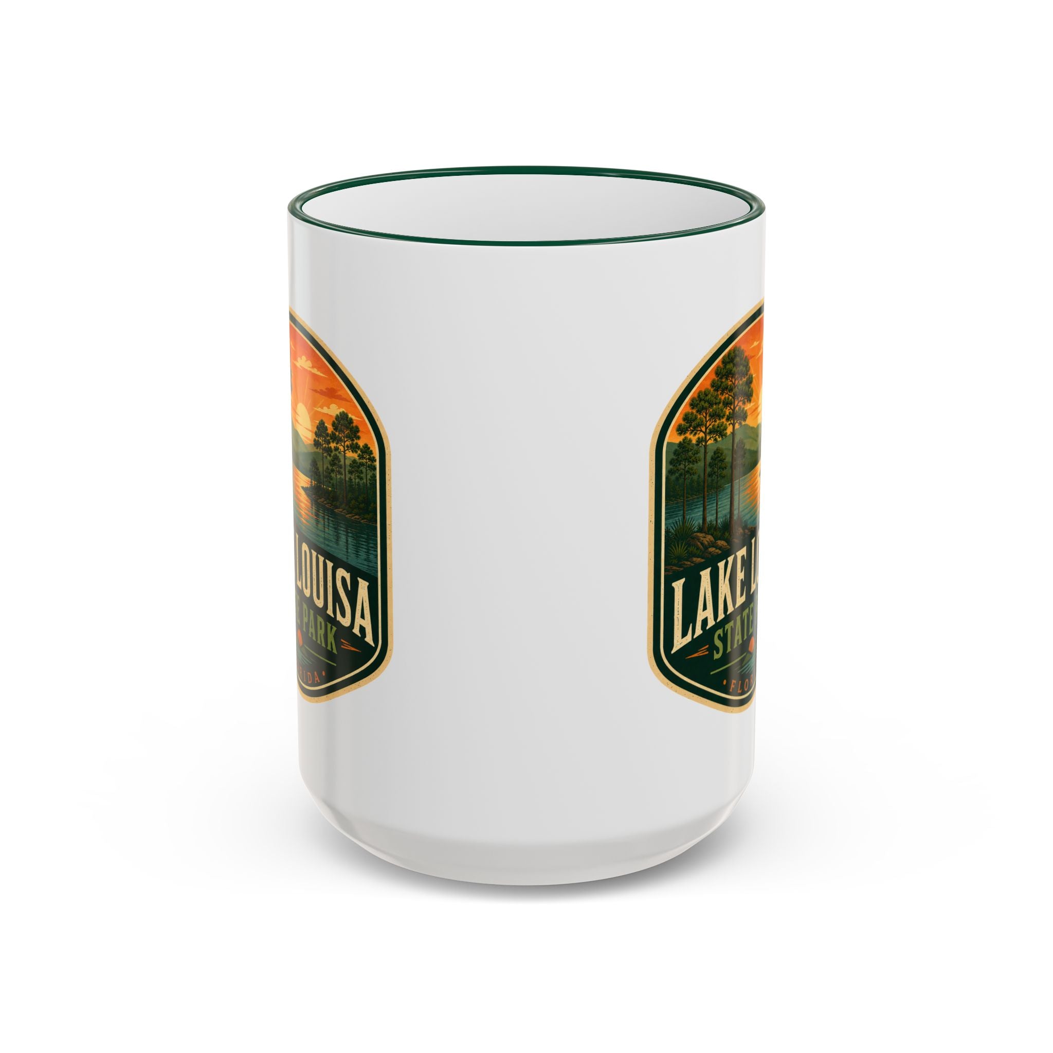 Lake Louisa Sunset Mug — Accent Rim & Handle 11oz/15oz