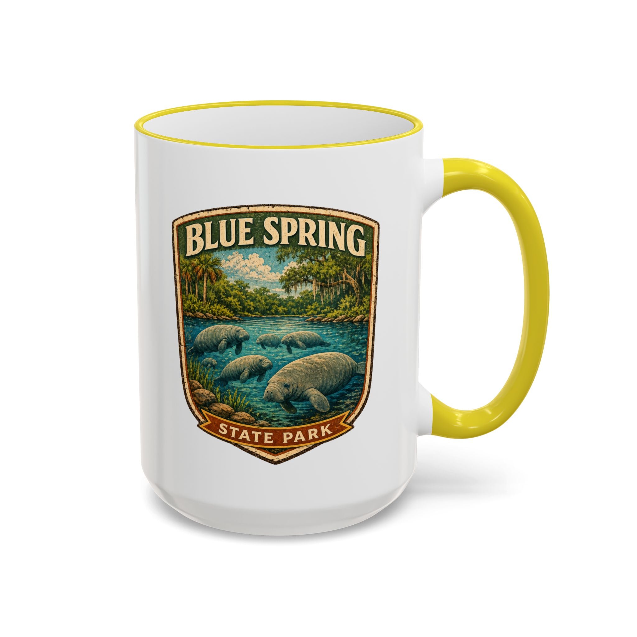 Blue Spring Accent Rim & Handle 11oz/15oz