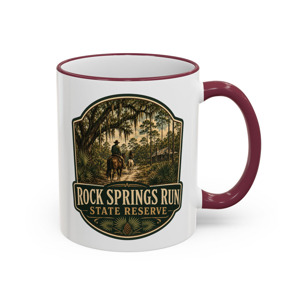 Rock Springs Run Vintage Mug — Accent Rim & Handle 11oz/15oz