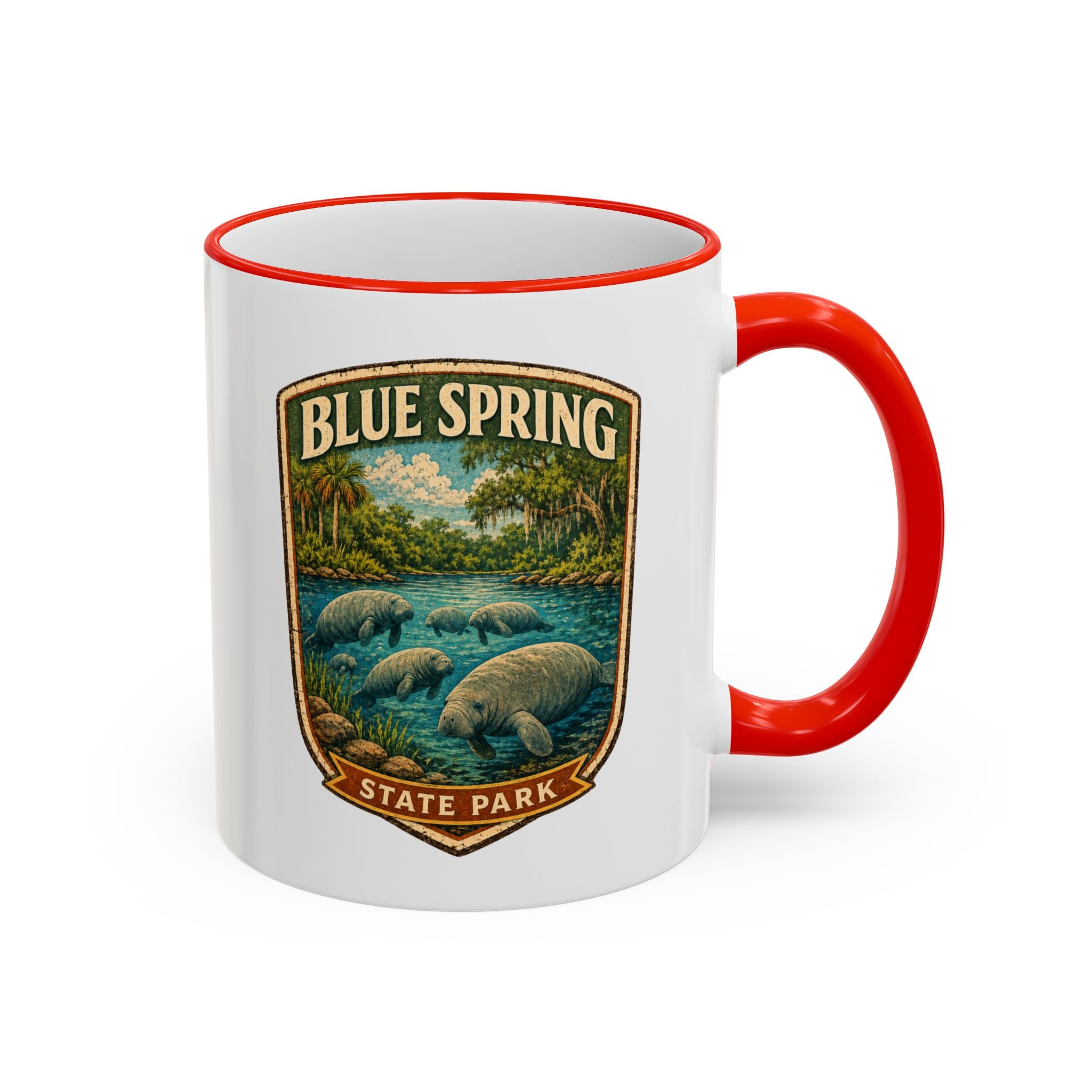Blue Spring Accent Rim & Handle 11oz/15oz