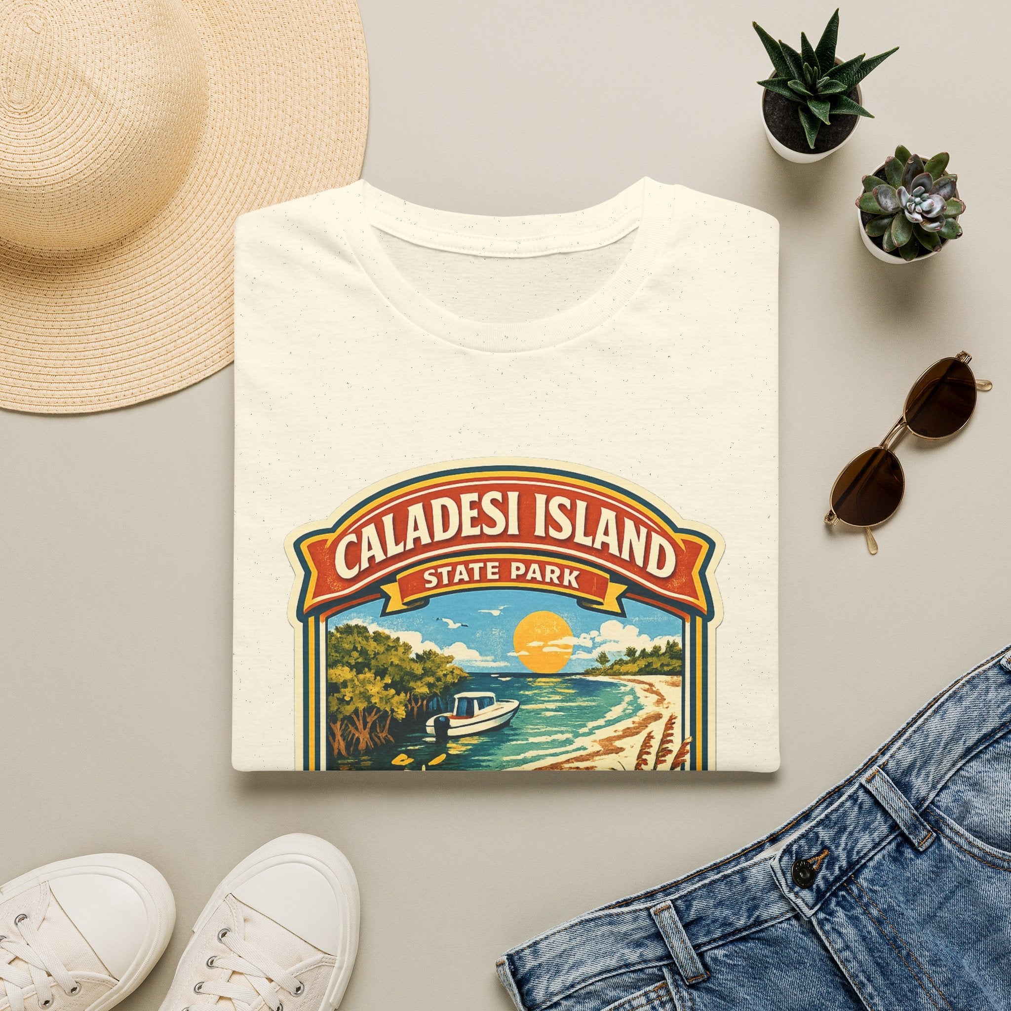 Caladesi Island- Retro Tee