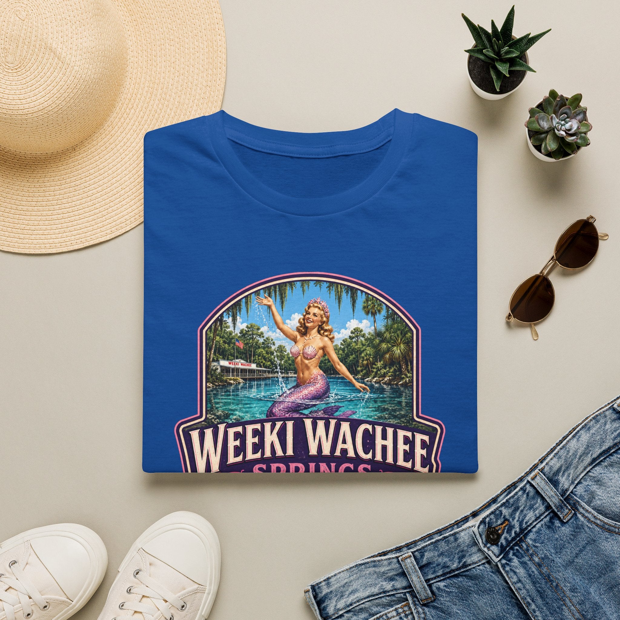 Weeki Wachee Springs — Retro Tee Pink