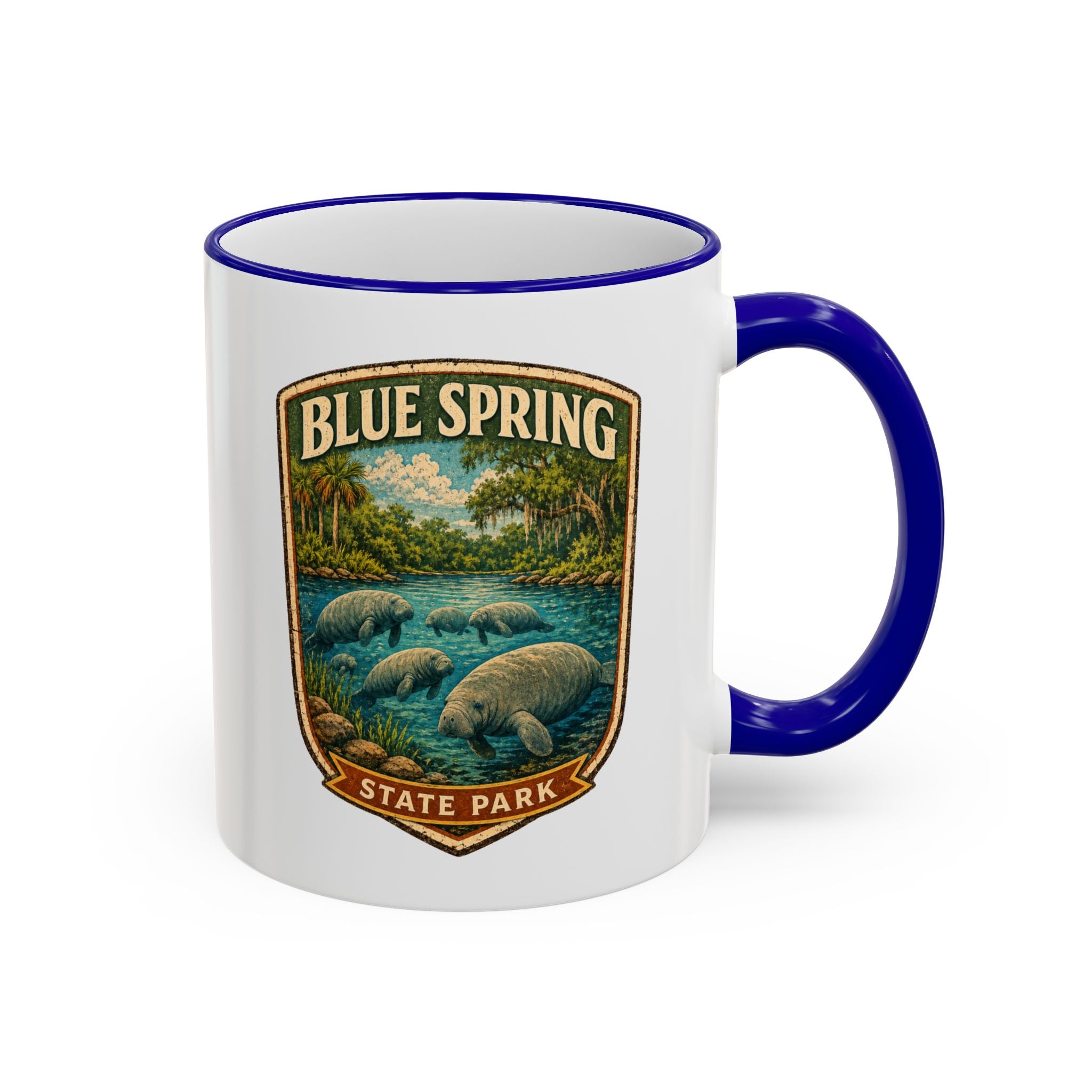 Blue Spring Accent Rim & Handle 11oz/15oz