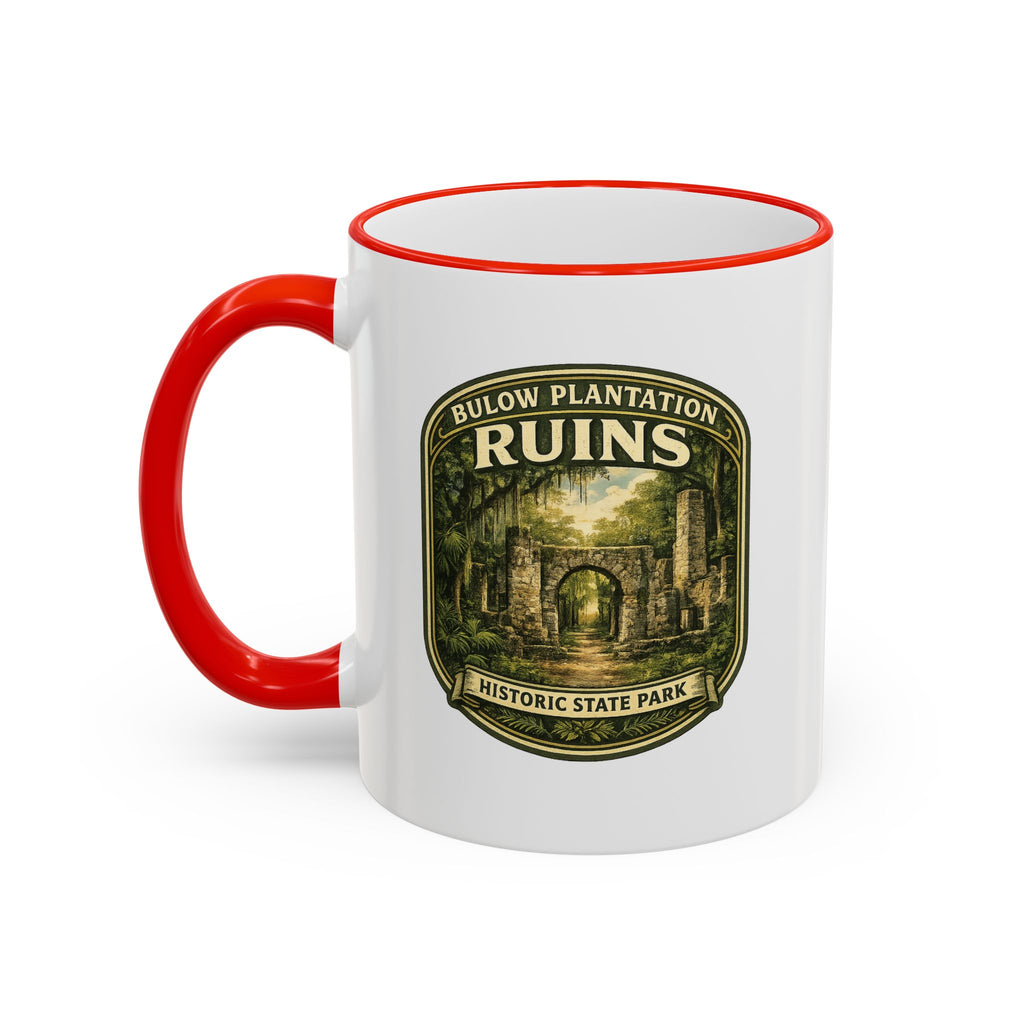 Bulow Ruins Vintage Mug — Accent Rim & Handle 11oz/15oz