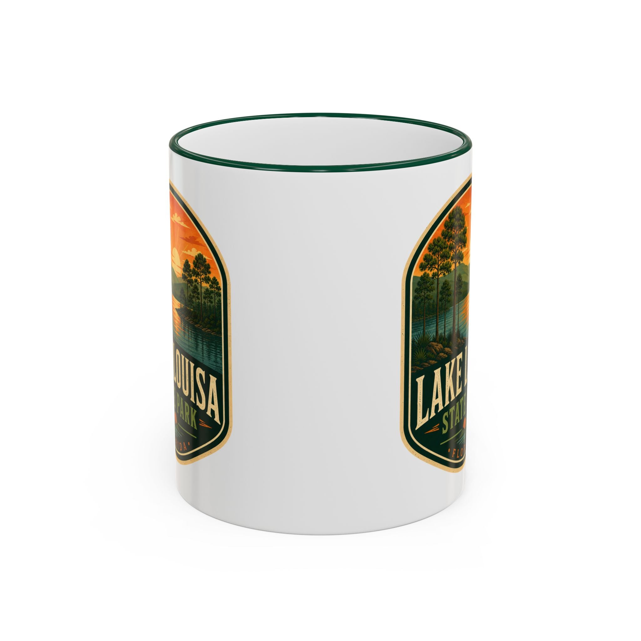 Lake Louisa Sunset Mug — Accent Rim & Handle 11oz/15oz