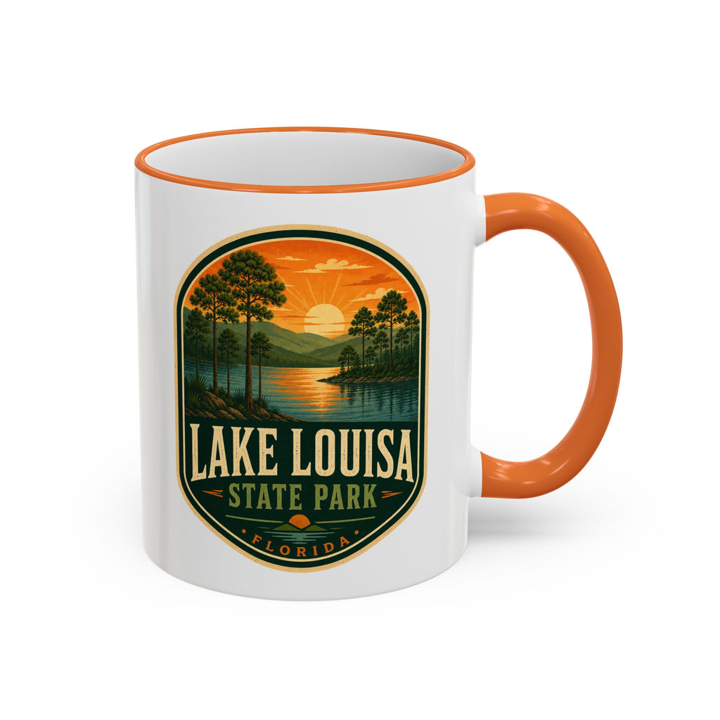 Lake Louisa Sunset Mug — Accent Rim & Handle 11oz/15oz