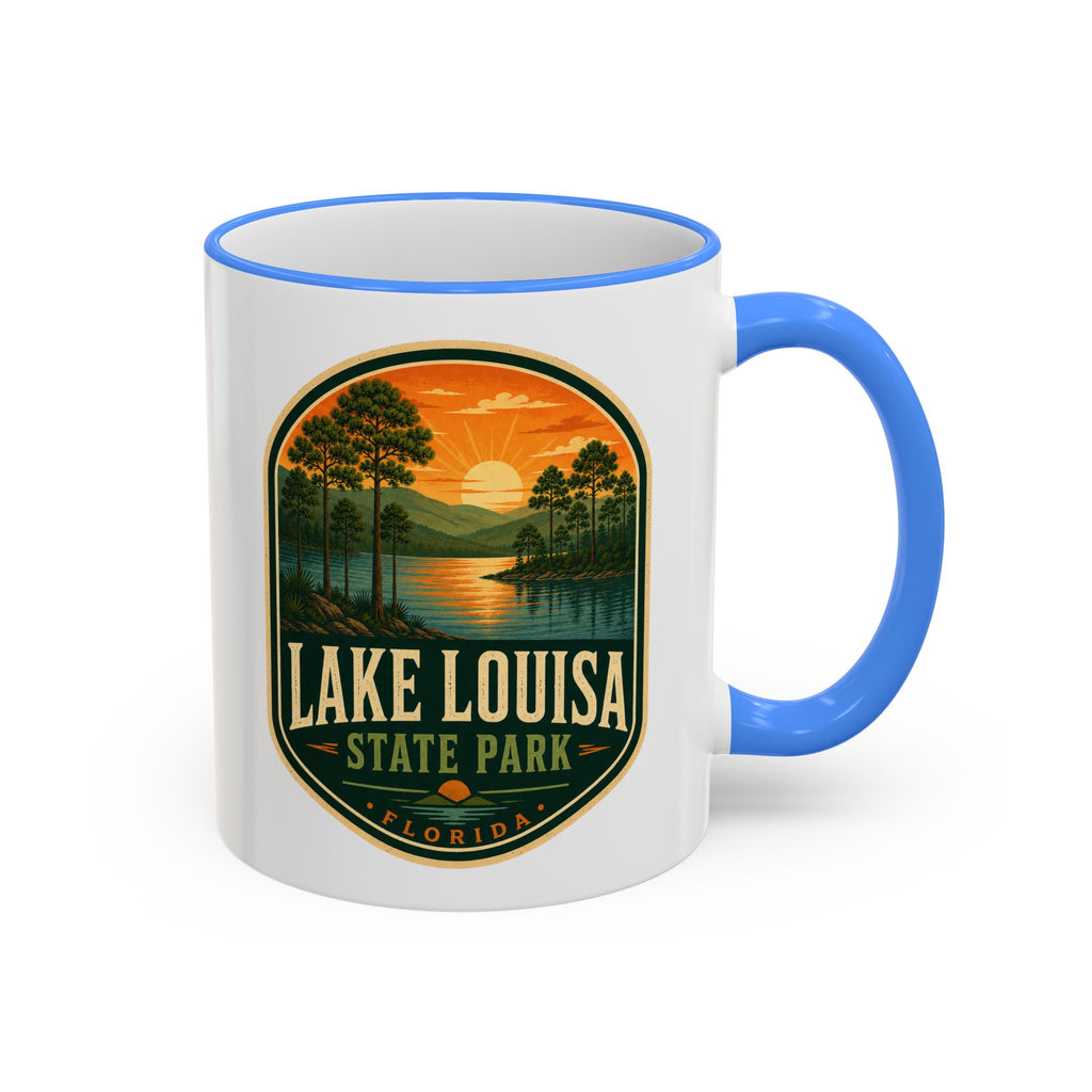 Lake Louisa Sunset Mug — Accent Rim & Handle 11oz/15oz