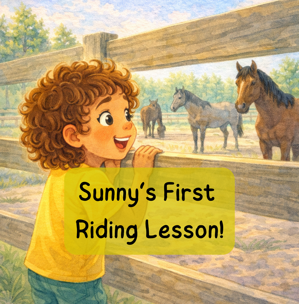 Sunny's First Riding Lesson