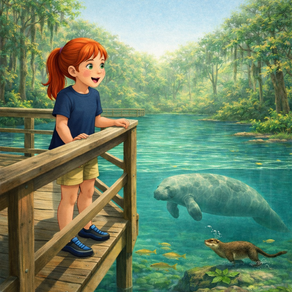 Riley Meets a Manatee