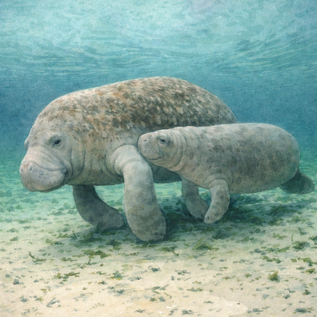 Riley Meets a Manatee